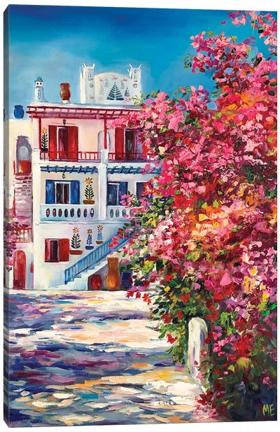 Bright Summer Canvas Art Print - Mediterranean Décor