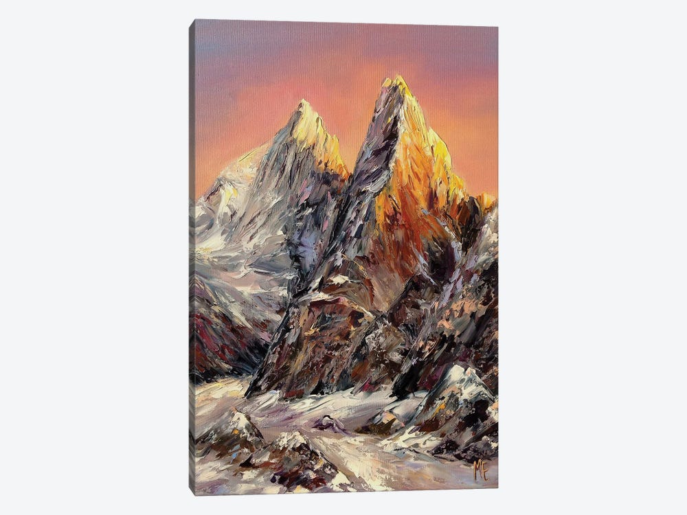 Conquering The Peaks by Olena Hontar 1-piece Art Print
