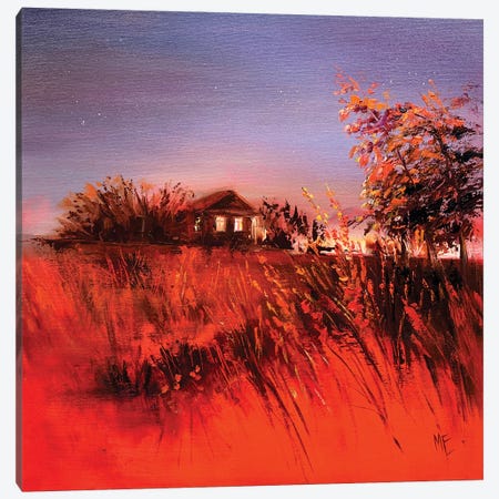 Sunset Canvas Print #OHT71} by Olena Hontar Canvas Artwork