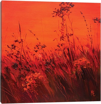 Sunset II Canvas Art Print - Monochromatic Moments