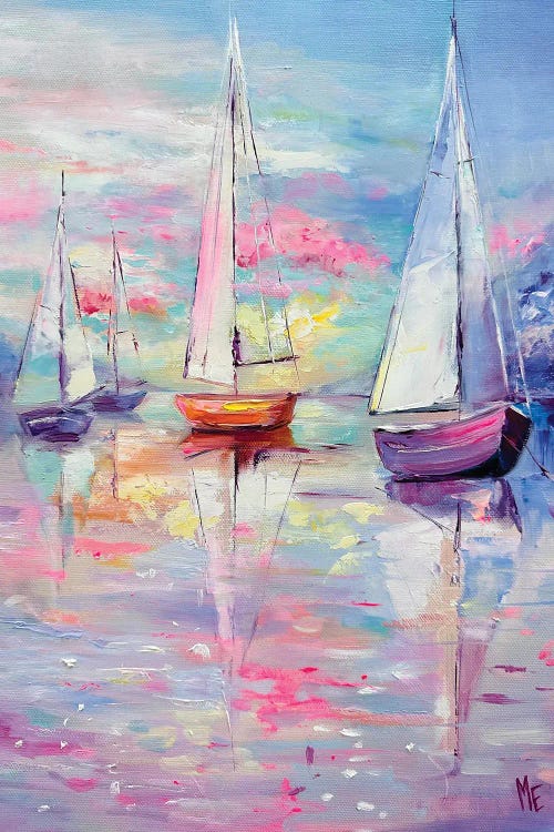 Sailboats by Olena Hontar wall art