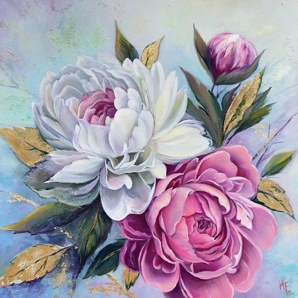 Peonies: Peony Whispers by Olena Hontar