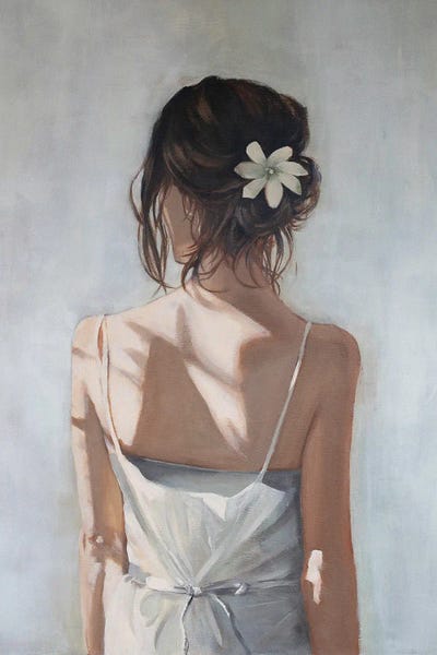 Portrait Of Feminine Grace by Olesya Izmaylova metal wall art