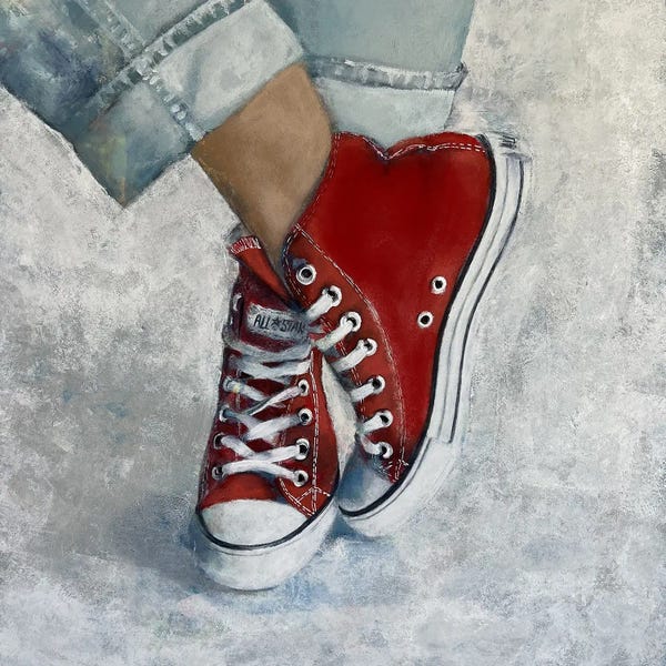Sneakers: Red Converse by Olesya Izmaylova