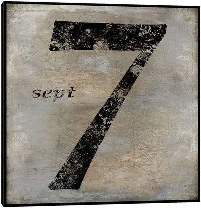 sept Canvas Art Print - Number Art