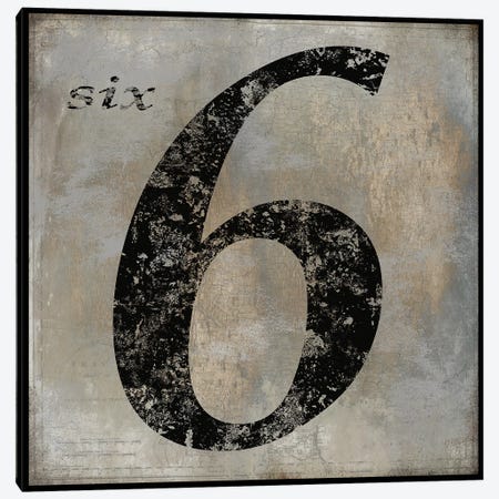 six Canvas Print #OJE30} by Oliver Jeffries Canvas Wall Art