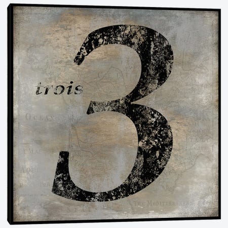 trois Canvas Print #OJE32} by Oliver Jeffries Canvas Wall Art