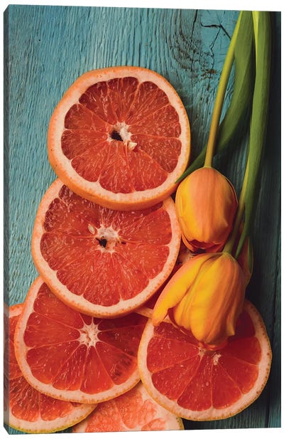 Citrus IV Canvas Art Print - Orange Art