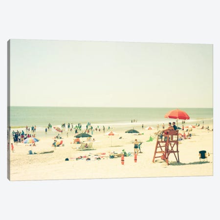 Day At The Beach Canvas Print #OJS14} by Olivia Joy StClaire Art Print