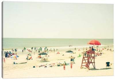 Day At The Beach Canvas Art Print - Vintage Styled Photography