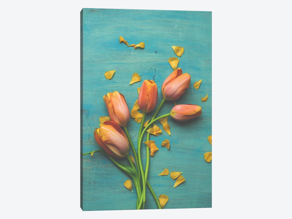 Orange Tulip Still Life II by Olivia Joy StClaire 1-piece Art Print
