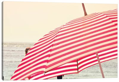 Summer Beach Umbrella Canvas Art Print - Olivia Joy StClaire
