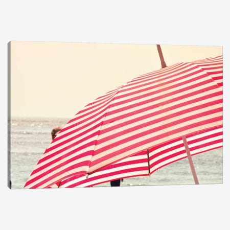 Summer Beach Umbrella Canvas Print #OJS213} by Olivia Joy StClaire Canvas Print