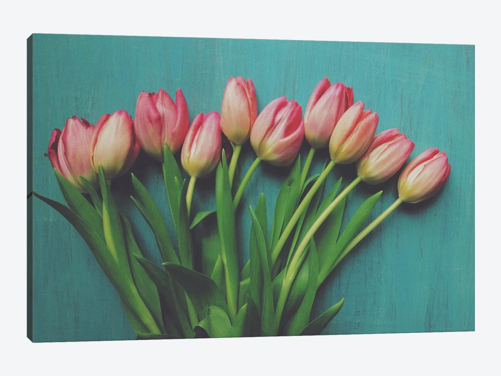 Pink Tulips I by Olivia Joy StClaire 1-piece Canvas Art Print