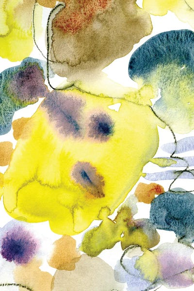 Happy Watercolor Abstract by Olivia Joy StClaire framed wall art