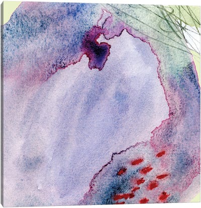 Iris Canvas Art Print - Purple Abstract Art