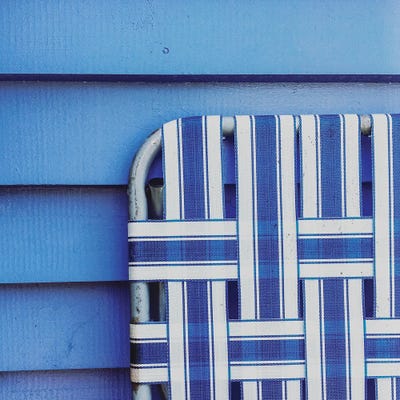 The Blue Summer Chair by Olivia Joy StClaire canvas print