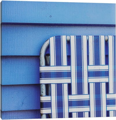 The Blue Summer Chair Canvas Art Print - Olivia Joy StClaire