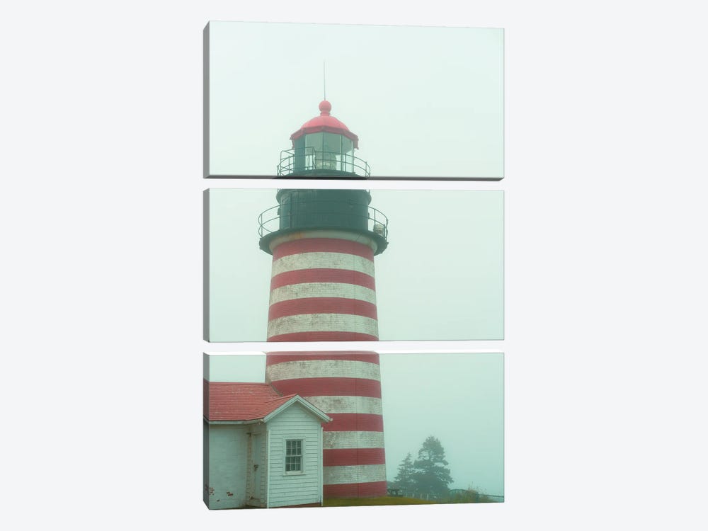 New England Lighthouse by Olivia Joy StClaire 3-piece Art Print