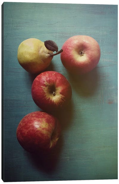Autumn Apples Canvas Art Print - Farmhouse Kitchen Art