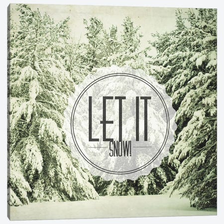 Let It Snow Canvas Print #OJS63} by Olivia Joy StClaire Canvas Print