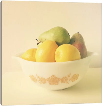 Retro Fruit Canvas Art Print - Minimalist Photography
