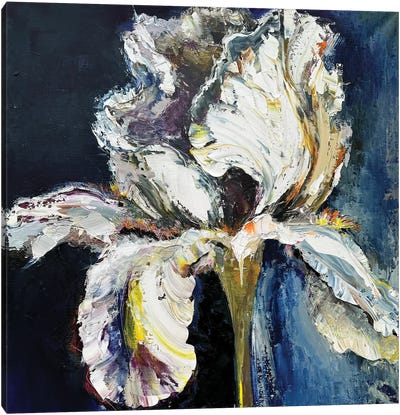 Iris In Blue Canvas Art Print - Oksana Petrova