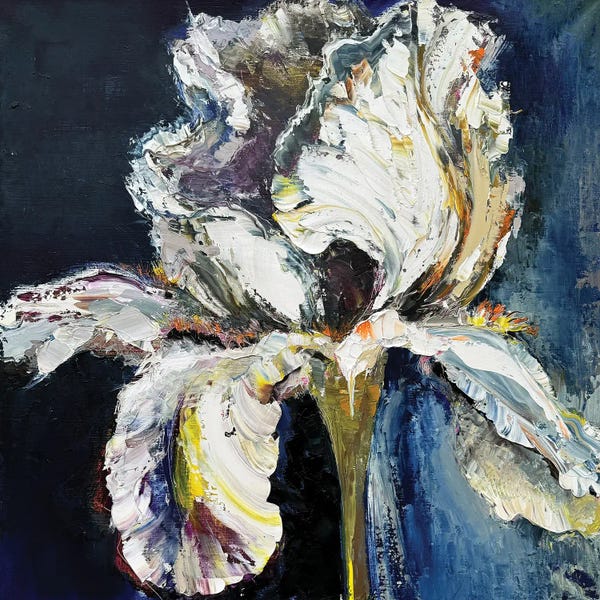 Irises: Iris In Blue by Oksana Petrova