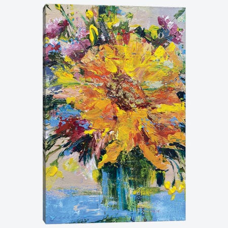 Yellow Floral Bouquet Canvas Print #OKP35} by Oksana Petrova Canvas Print