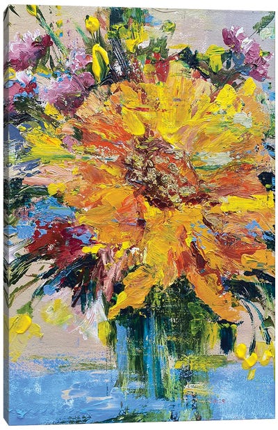 Yellow Floral Bouquet Canvas Art Print - Oksana Petrova
