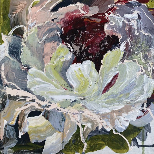 Oksana Petrova: Lemon Peony by Oksana Petrova