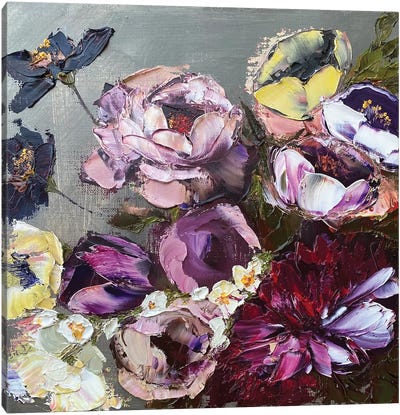 Harmony Canvas Art Print - Textured Florals