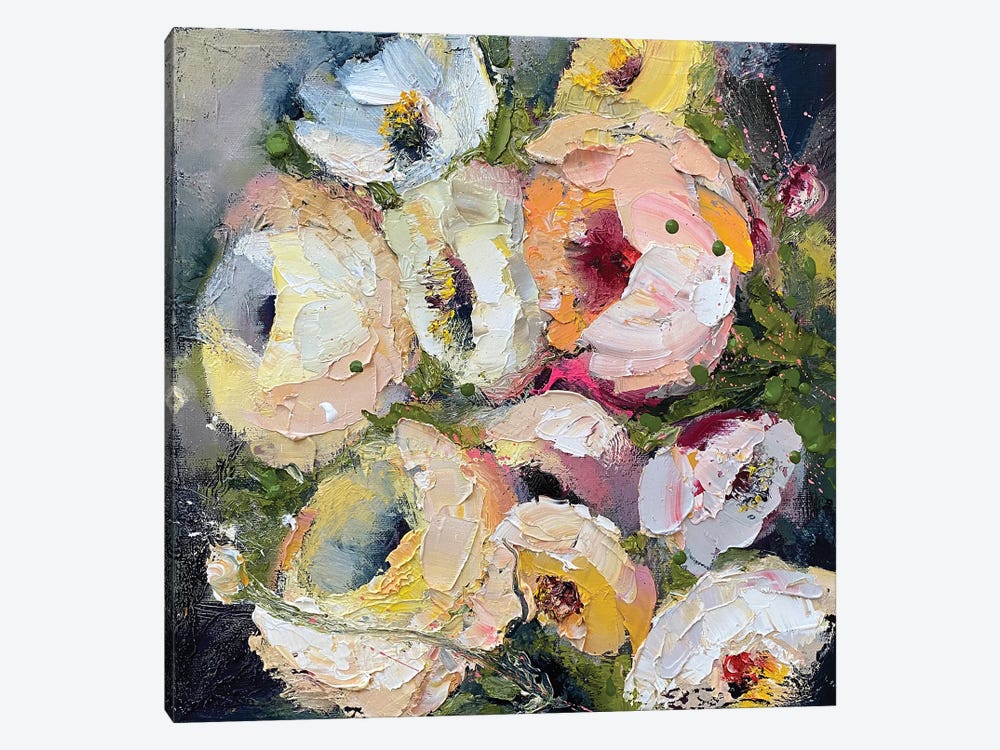 Floral Tenderness by Oksana Petrova 1-piece Canvas Art Print