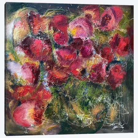 Romantic Roses Canvas Print #OKP73} by Oksana Petrova Canvas Artwork