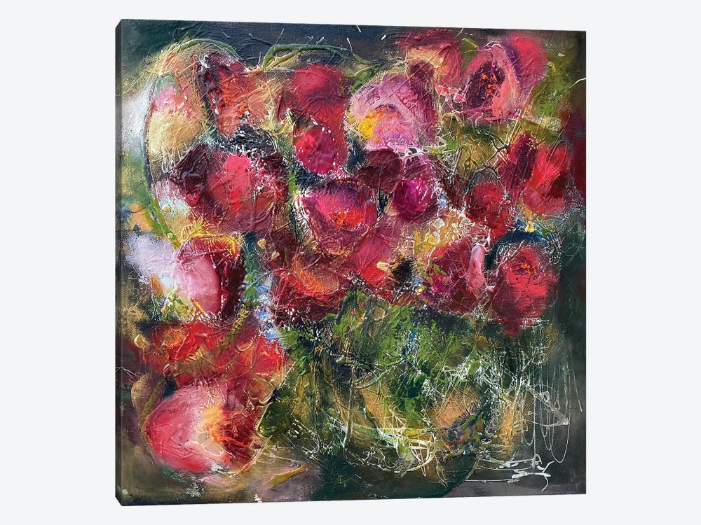 Romantic Roses by Oksana Petrova 1-piece Canvas Art