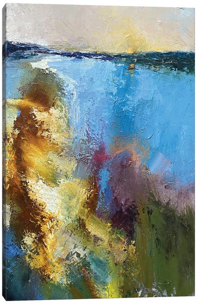 Sunshine Track Canvas Art Print - Coastal & Ocean Abstract Art