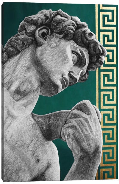 David Canvas Art Print - The Statue of David Reimagined