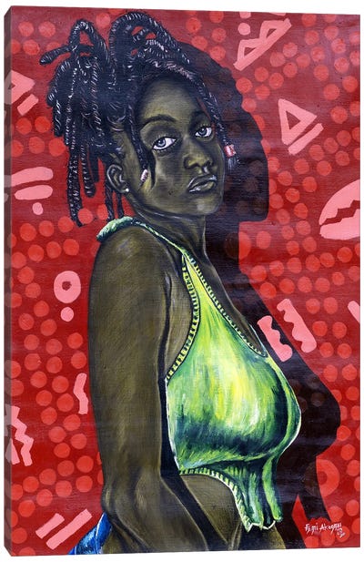Self Love (Town Girl) Canvas Art Print - Oluwafemi Akanmu