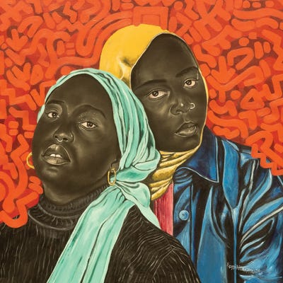 Soul Sister by Oluwafemi Akanmu framed canvas print