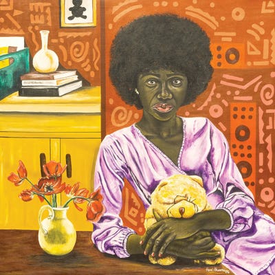 Await by Oluwafemi Akanmu framed canvas print