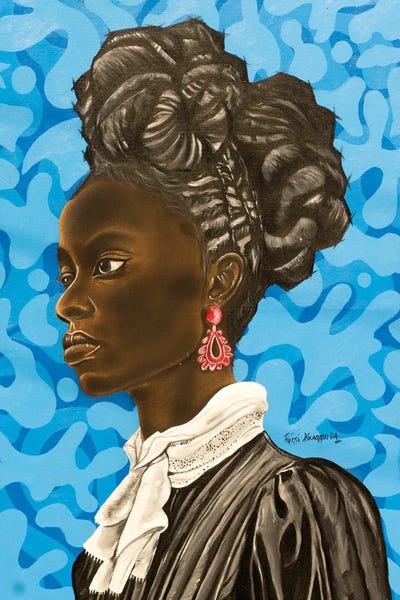 Black Heritage II by Oluwafemi Akanmu framed canvas print