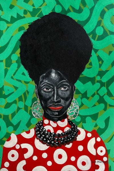 Black Heritage by Oluwafemi Akanmu framed canvas print