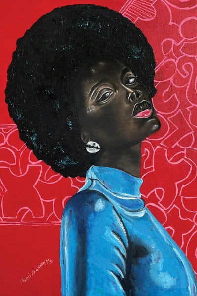 Mixed Feelings I by Oluwafemi Akanmu framed canvas print