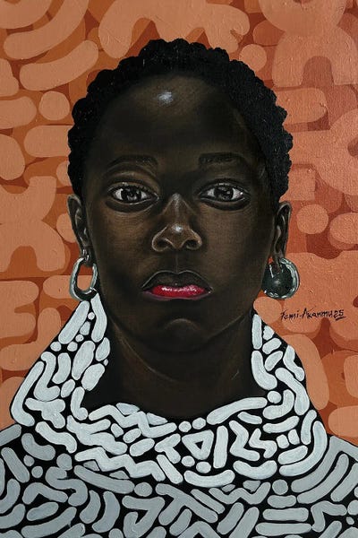 Mixed Feelings III by Oluwafemi Akanmu framed canvas print