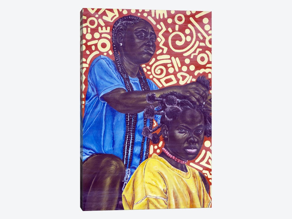 Onidiri (Hair Dresser) by Oluwafemi Akanmu 1-piece Canvas Artwork