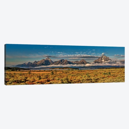 Grand Tetons Panorama  Canvas Print #OLE102} by OLena Art Canvas Wall Art