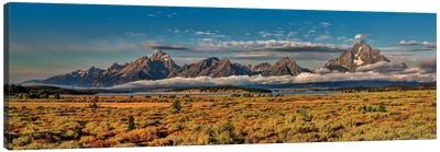 Grand Tetons Panorama  Canvas Art Print - Teton Range Art