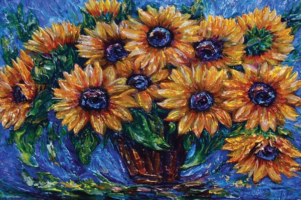 Sunflower Love with Palette Knife