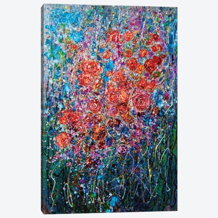 Climbing Roses Abstract Canvas Print #OLE10} by OLena Art Canvas Art