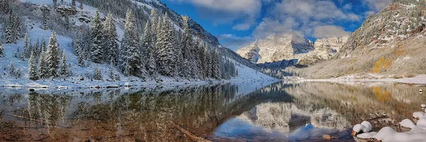 OLena Art: Maroon Bells In Winter by OLena Art